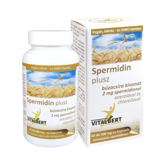 SPERMIDIN PLUS CAPSULE CU EXTRACT DE GERMENI DE GRÂU ȘI CHLORELLA, 60 buc.