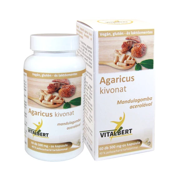 AGARICUS BLAZEI (MANDULAGOMBA) EXTRACT DE CIUPERCĂ MEDICINALĂ, 60 capsule