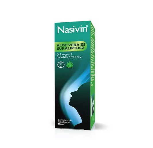 Spray nazal Nasivin, Aloe vera și Eucalipt, 0,5 mg/ml soluție, 15ml