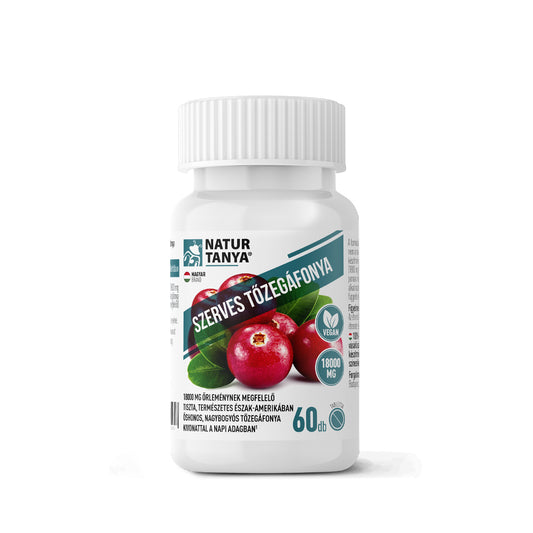 Merisor organică/Cranberry FORTE - 3 tablete cu 18000 mg echivalent de afine măcinate natural 60 tablete