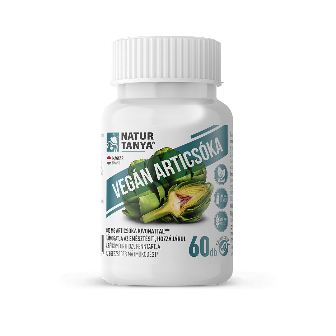 Anghinare vegană - Extract standardizat de anghinare, cu ornitină și vitamine B. Funcție hepatică, digestie și confort intestinal sănătoase 60 capsule