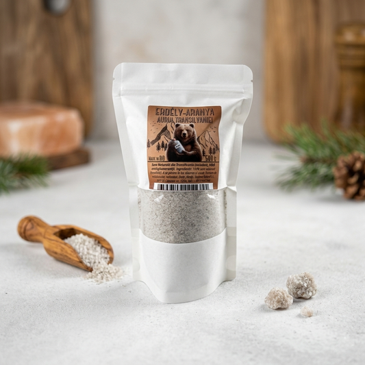 Aurul Transilvaniei - 500g, Cernat manual, Sare Naturală din Transilvania, Neiodată, Fără Antiaglomeranţi