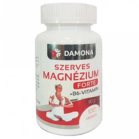 Capsule de Magneziu Organic + Vitamina B6 Forte, 100 buc