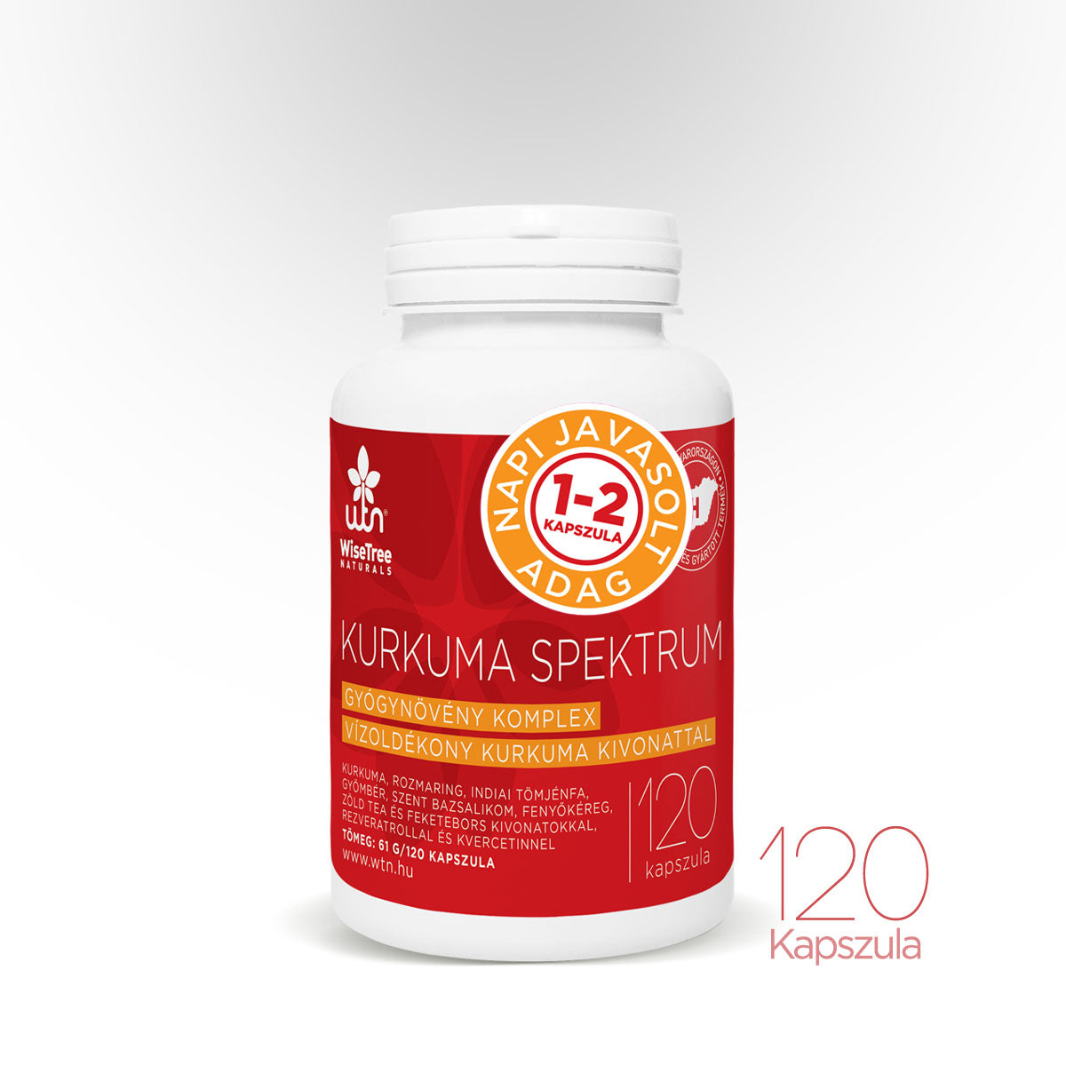 Complex Curcumă Spectrum – Curcumă Solubilă în Apă + 11 Extracte, 120 Capsule