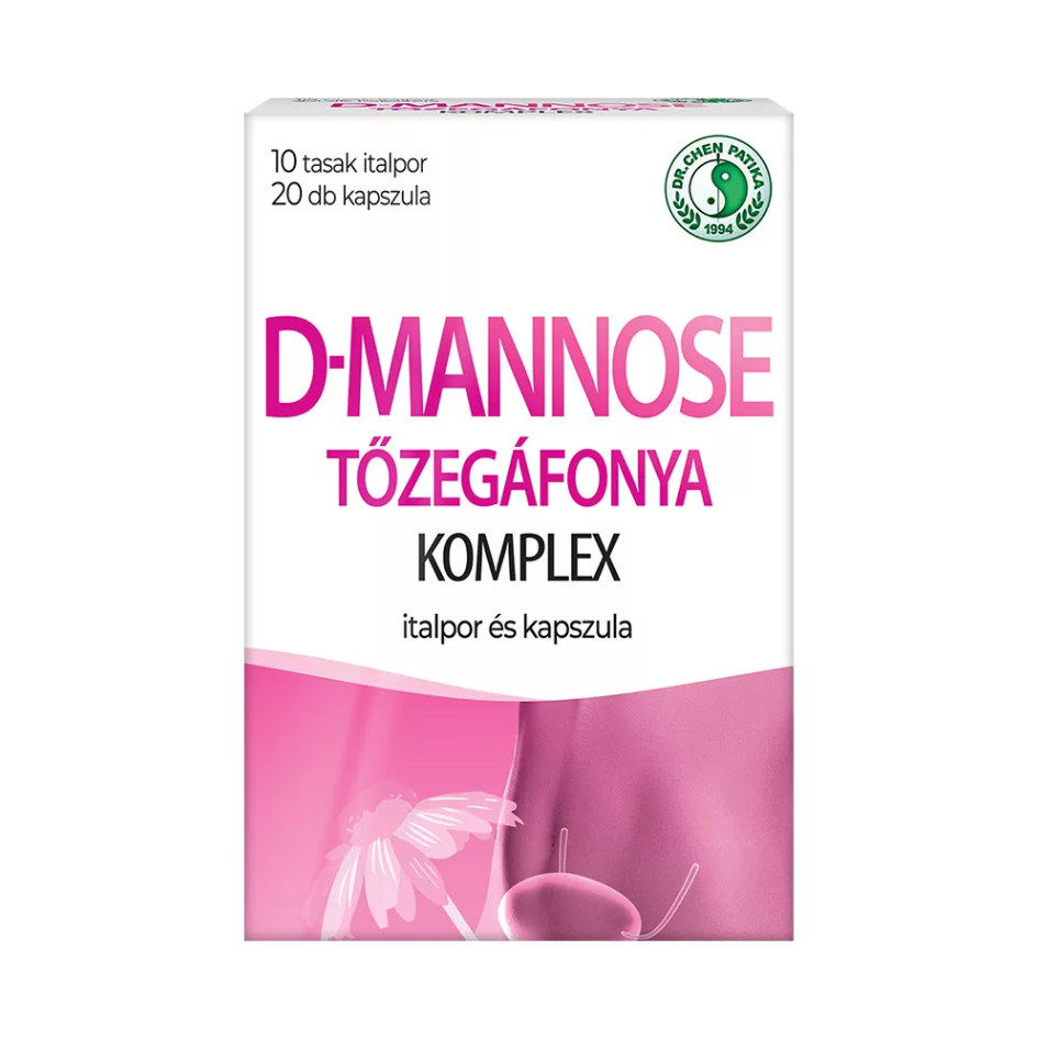 D-manoza pudra pentru bautura + capsula cu merisor, echinacea si vitamina C, 10 plic + 20 capsule