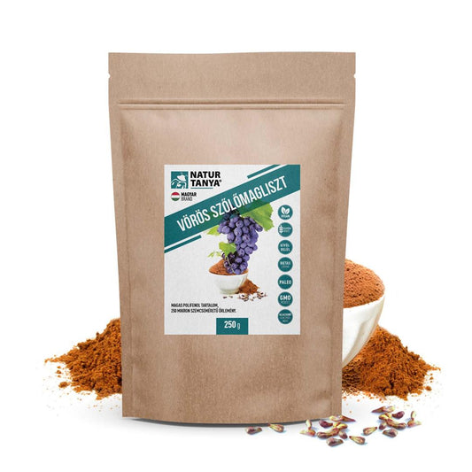 Faina de seminte de struguri roșii premium, Fara aditivi, marime granule 250 microni, 250g