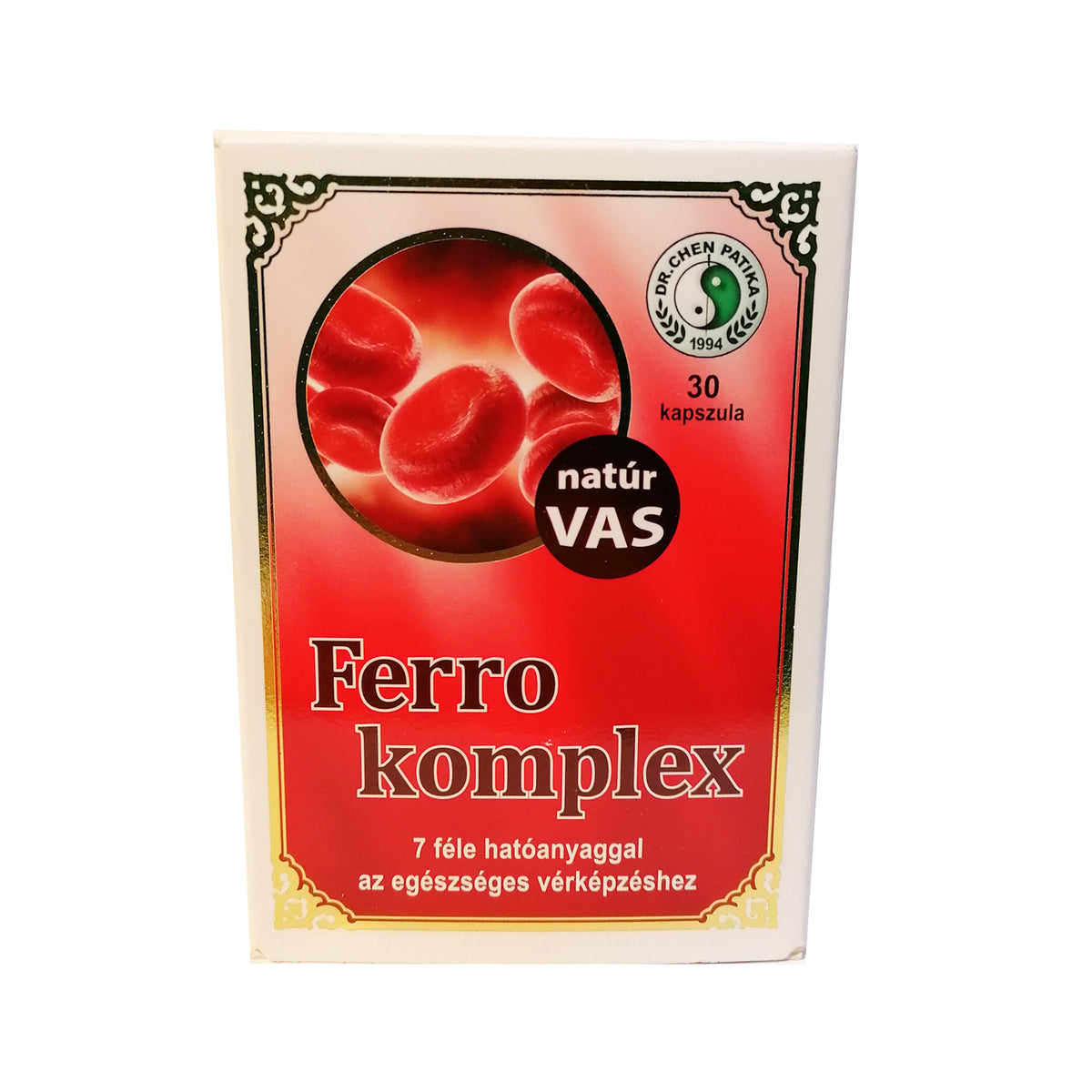 Fier organic, cupru, vitamine, ciuperci naturale care conțin fier și plante medicinale, cu ingrediente benefice pentru formarea sângelui, 30 capsule