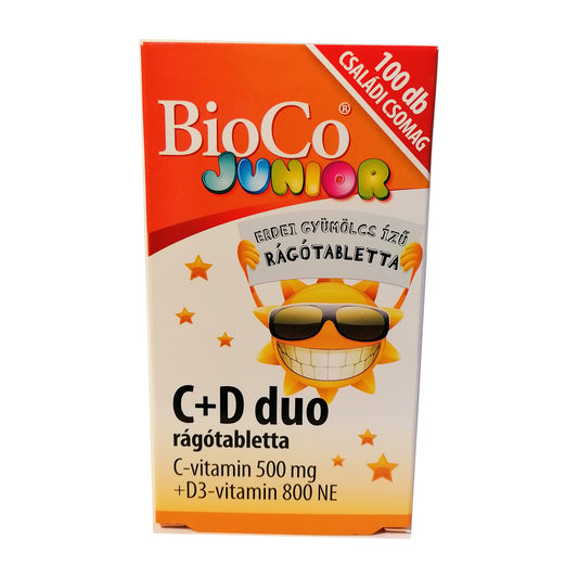 Junior Vitamina C 500mg + D3 800UI 100 comp. masticabile