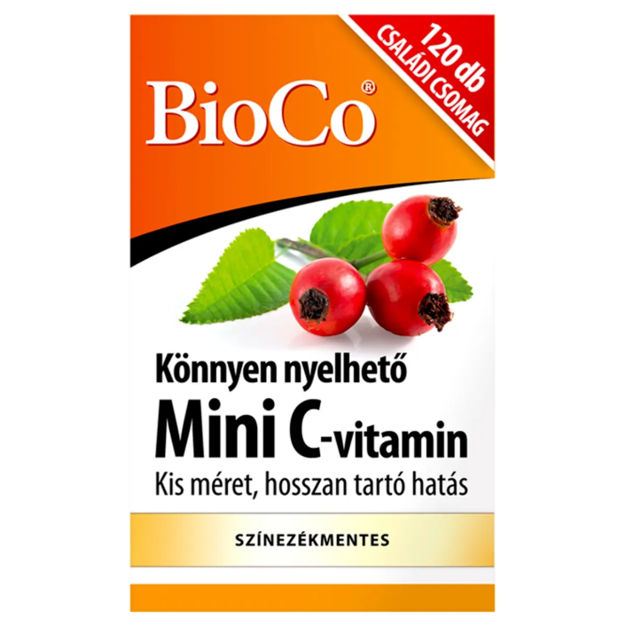 Mini tabletă de vitamina C, ușor de înghițit - 120 buc
