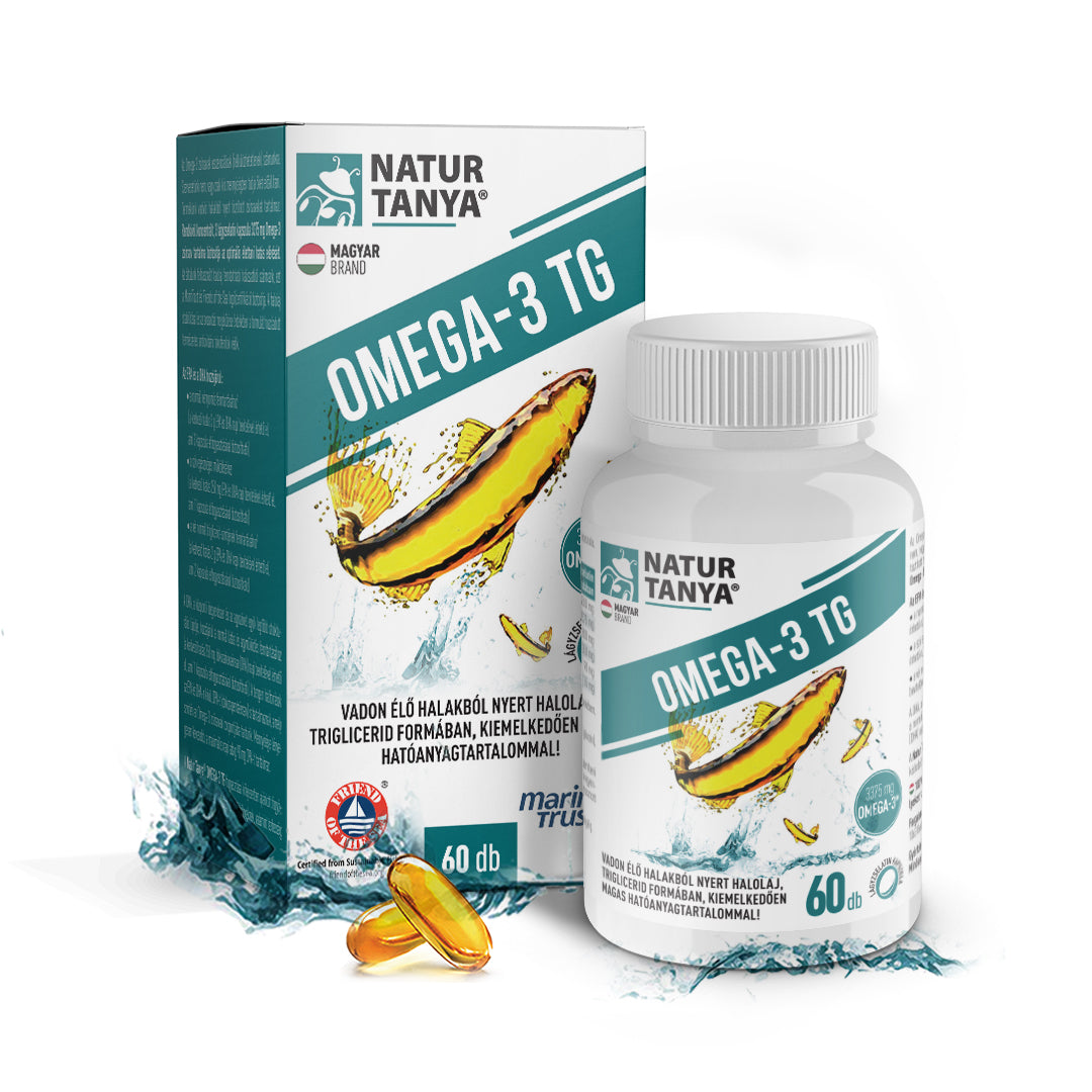 OMEGA-3 TG - Ulei de pește din sălbăticie, 3375 mg conținut de acizi grași Omega-3, sub formă de trigliceride 60 capsule moi
