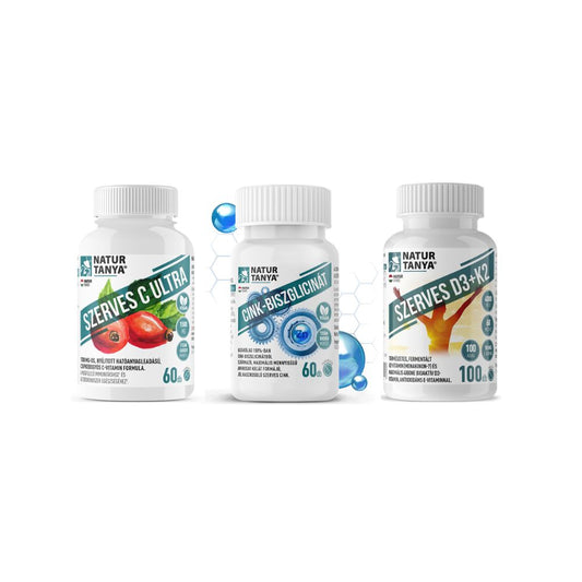Pachet „Tripla Protecție” – Kit Esențial pentru Imunitate, Vitamina C, D3, K2 și Zinc