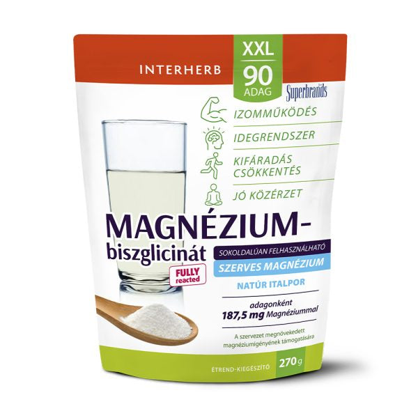 Pulbere pentru băutură cu Magneziu Bisglicinat NATUR, 270 g (XXL 90 porții)