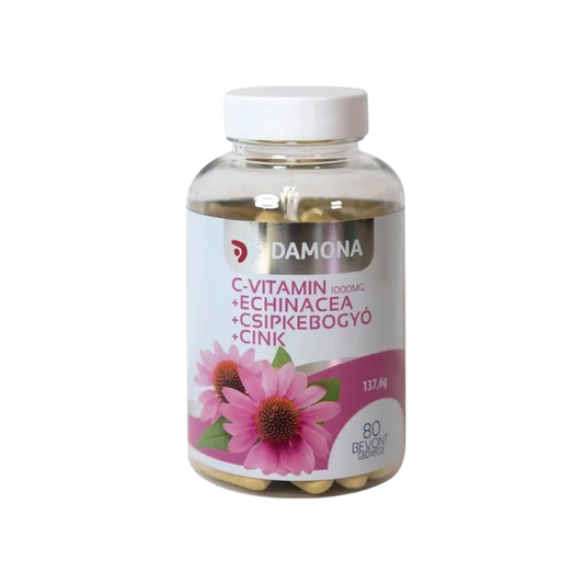 Vitamina C 1000mg + echinacea + măceșe + zinc 80 tabl.
