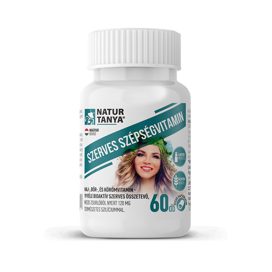 VITAMINA ORGANICĂ DE FRUMUSEȚE cu 19 ingrediente bioactive împotriva căderii părului, subțierii părului, pentru frumusețea pielii și sănătatea unghiilor, în capsule vegane 60 capsule
